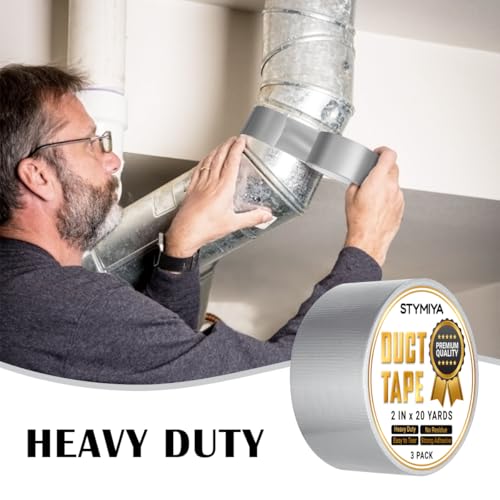 Silver Duct Tape Heavy Duty: 6Rolls*2IN*20YardsWide Waterproof Outdoor Duck Furniture Repair Tape Bulk - Strong Adhesive Weather UV Resistant No-Residue Masking Tapes Patterns Variety Pack - color: Silver, size: 6*2in*20yards