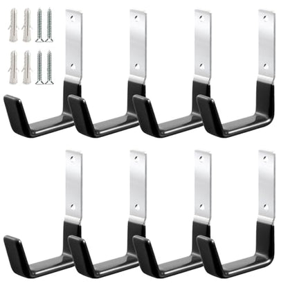 GeeWatom Heavy Duty Steel Garage Hooks,Garage Storage Utility Hooks,Anti-Slip Hanger, Tool Organizer,Steel Wall Mount Organizer, Garden Hose Hanger (Small-8PC) - size: Small-8PC