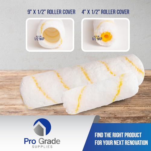 Pro Grade Paint Roller Kit, Brush & Roller,10 Piece Set, Wall Painting Naps for Professionals & Homeowners - All Paints & Stains, Washable, Reusable, Easy to Clean, Superior Absorbency. - size: 10 Piece Set