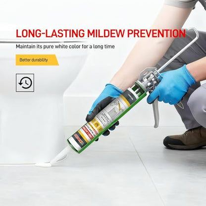 VGS 798 Professional Silicone Sealant Caulk, 10.15 oz Cartridge, 1 Pack – Waterproof Silicone Sealant for Kitchen and Bathroom, Shrink Resistant, Crack Resistant - style: 1 Pack