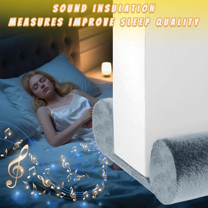 Door Draft Stopper, 30'' to 36'' Adjustable Gap Filler, Double-Sided Windproof Seal, Easy Install to Block Noise, Cold Air, Light, Dust, and Drafts (Gray) - color: Gray