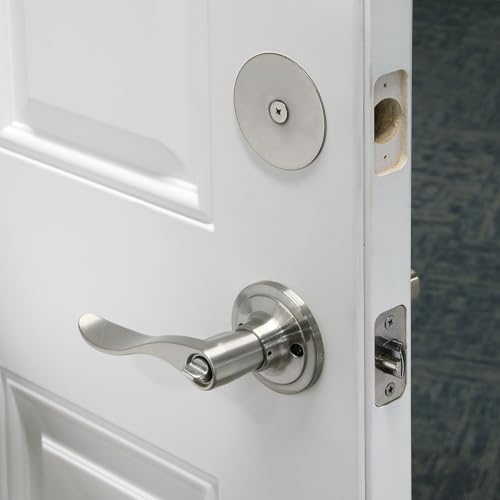 Prime-Line U 10446 Steel Door Hole Cover Plate, Satin Nickel (Single Pack) - color: Satin Nickel