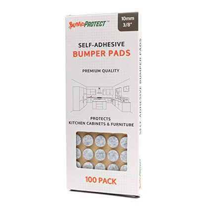 Furniture Felt Pads 3/8" (10mm) Diameter Round 3M Self Adhesive Protects Kitchen Cabinets, Drawers, Desks and Furniture Against Bumps and Scratches 100 Pack - Grey - color: Gray 100 Pack
