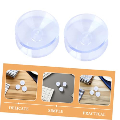 STOBOK 16pcs Table Top Bumper: Anti Slide and Scratch 20 Mm Transparent Non-Adhesive Rubber Pads for Table Top Spacer to Avoid The Movement of Glass - size: 2.00X2.00X1.00CM