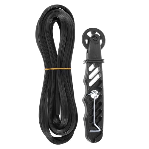 uxcell Screen Repair Kit, 0.22"x32.8ft Black TPE Window Screen Retainer Spline with Roller & Removal Hook for Door Window Screen Replacement and Installation - color: Black, size: 0.22" x 32.81ft