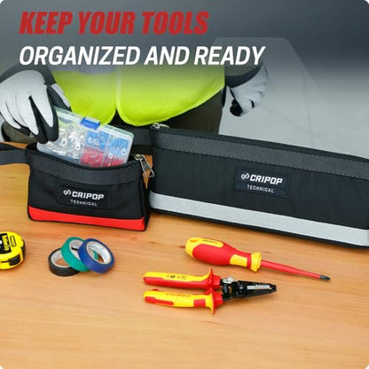 10 Pack Zipper Tool Bag, 1680D Small Tool Bags Set with 6 Stand-Up Pouches and 4 Utility Bags, Multipurpose Storage Organizer for Tool - style: 6 Stand-up Zipper Bags+4 Zipper Bags