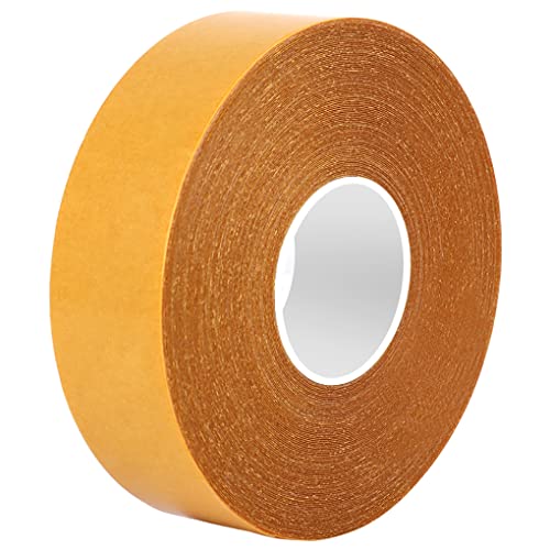 Double Sided Fabric Tape Heavy Duty,Universal High Tack Strong,1.18inx66FT(20m) Super Sticky Resistente Clear Tape,Strong Wall Adhesive with Fiberglass Mesh,Easy Use Mounting Tape