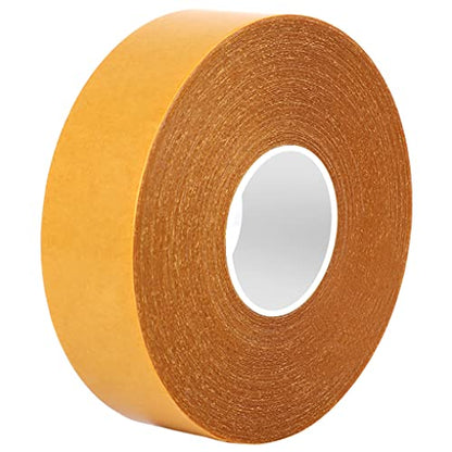Double Sided Fabric Tape Heavy Duty,Universal High Tack Strong,1.18inx66FT(20m) Super Sticky Resistente Clear Tape,Strong Wall Adhesive with Fiberglass Mesh,Easy Use Mounting Tape