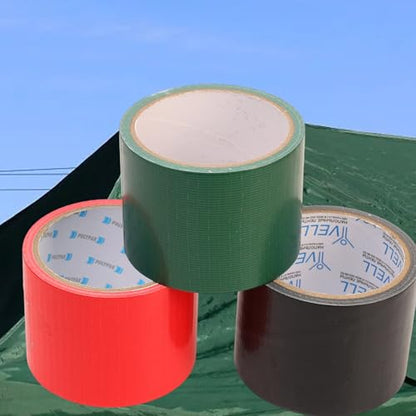 10Meters/Roll Multipurpose Duct Tape Strong Self-Adhesive Waterproof Tarpaulin Repair Tape for Home Carpet Pipes,7cm*10m (Red) - color: Red