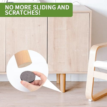 Non Slip Furniture Pads 16 PCS 2'' Round - Anti Slip Furniture Pads - Self Adhesive Rubber Feet Furniture Feet - Chair Leg Floor Protectors - Keep Furniture in Place - size: Round 2 inch 16PACK