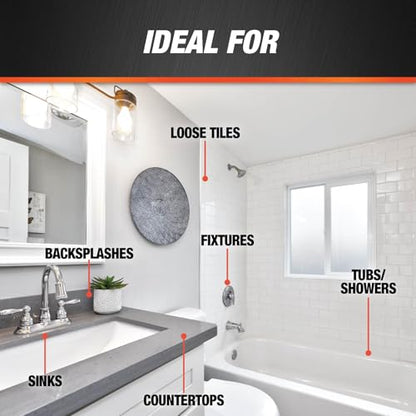 Kwik Seal Ultra Advanced Kitchen and Bath Siliconized Sealant, Gloss Biscuit, 10.1 Oz (7079818899)