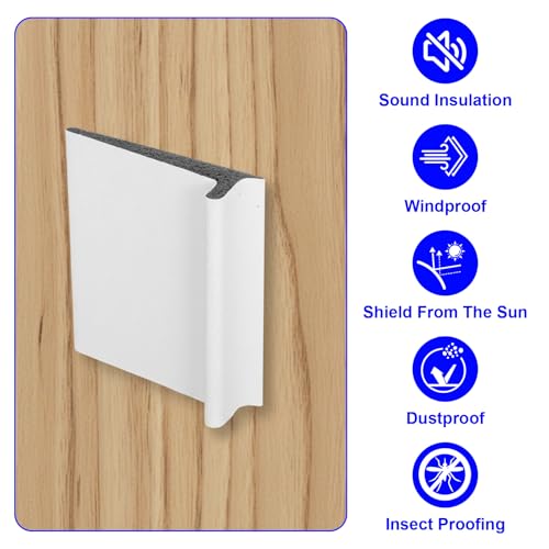 Hecila 10 Pcs Self-Adhesive Door Corner Seals Weather Stripping Door Seal Strip for Door-Frame Filler Seal Strip Stopper Raised Behind Weatherstripping for Noise Isolation and Weather