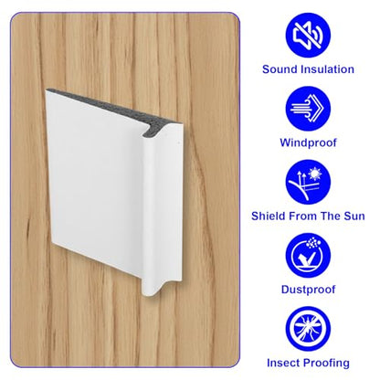 Hecila 10 Pcs Self-Adhesive Door Corner Seals Weather Stripping Door Seal Strip for Door-Frame Filler Seal Strip Stopper Raised Behind Weatherstripping for Noise Isolation and Weather