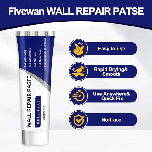 Drywall Repair Kit, Wall Mending Agent, Wall Patch Repair Kit with Scraper, Simple Filling of Wall Holes＆Efficient Crack Repair