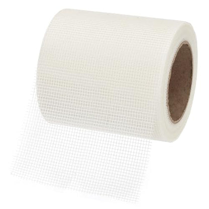 PATIKIL Drywall Repair Mesh Tape, 6 inch x 82 ft Fiberglass Repair Patch Self-Adhesive Dry Wall Joint Tape 10 Mesh Wall Hole Crack and Seam Patch, White - size: 6 Inch X 82 Feet