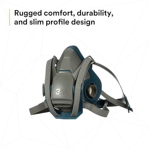 3M Rugged Comfort Quick Latch Half Facepiece Reusable Respirator - size: 1 Count (Pack of 1), style: Small