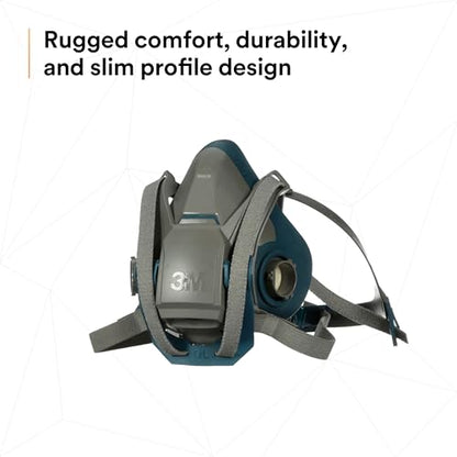 3M Rugged Comfort Quick Latch Half Facepiece Reusable Respirator - size: 1 Count (Pack of 1), style: Small