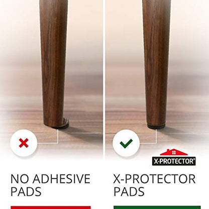 Non Slip Furniture Pads X-Protector - 8 PCS 1 1/2” - Premium Furniture Grippers - Self-Adhesive Rubber Feet for Furniture - Keep Furniture in Place! - size: 1.5 inch 8 Round