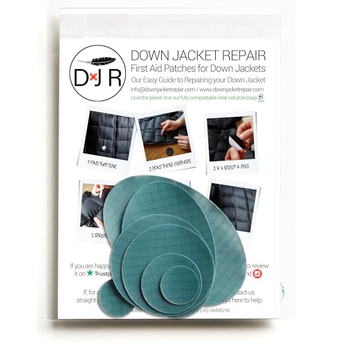 Down Jacket Repair Patches - Self-Adhesive Down Jacket Repair Patches | Waterproof, Tear-Resistant, Pre-Cut Patches | 7-Piece Set for Outdoor Gear, Sleeping Bags & Tent - color: Light Gray