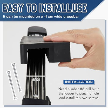 Briwooody Rubber Steep Ladder Stabilizer, Anti-slip Ladder Accessory, Extension Stepladder Attachment Against Wall, Fall Prevention, Scratch Protection, Telegraph Pole Trunk for Added Stability Safety
