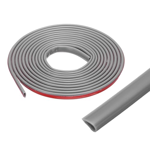 uxcell 1Pcs 19.6 ft Weather Stripping, Silicone Self-Adhesive Door Seal Strip Fire Smoke Seal for Exterior Door Frame Windows Shower Glass Gap, Grey - color: Gray, size: 19.6 ft