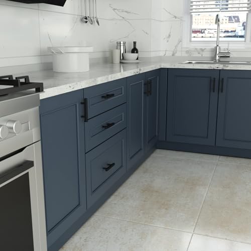 Goldenwarm 25 Pack Black Cabinet Handles 7-1/2"(192mm) Matte Black Cabinet Pulls T Bar Drawer Pulls for Kitchen Cupboard & Drawer Hardware - color: Black, size: 7-1/2 Inch Hole Center