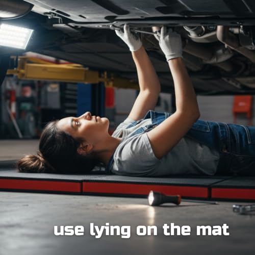 ONREVA Mechanic Mat 48x24x1.2 inch, Kneeling Mat for Working Under Car, Mechanics Pad for Ground, Extra Large Folding Kneeling Pad, High-Density Thick Knee Creeper Mat