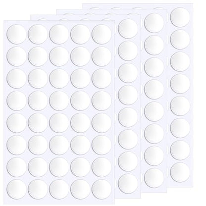 JANYUN 140 Pcs Double Sided Sticky Dots Removable Round Putty Clear Double Sided Tape for Crafts No Trace Sticky Tack Adhesive Tape (30 mm) - size: 1.18" Round