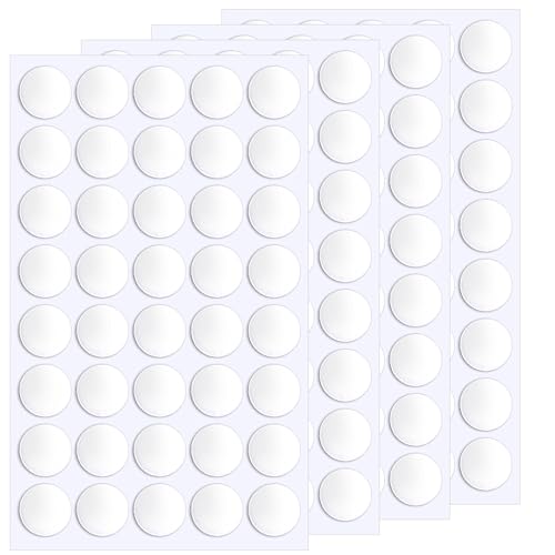 JANYUN 140 Pcs Double Sided Sticky Dots Removable Round Putty Clear Double Sided Tape for Crafts No Trace Sticky Tack Adhesive Tape (30 mm) - size: 1.18" Round