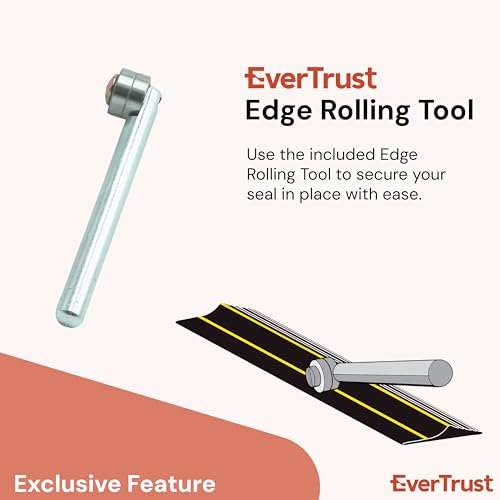 16Ft/5M Garage Threshold Seal Strip. Weatherproof EPDM Rubber Strip Replacement Kit for DIY. Strip + 1pc 300 ml Sealant Adhesive.