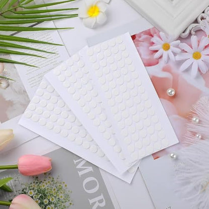 JANYUN Double Sided Sticky Dots Stickers Removable Round Putty Clear Sticky Tack No Trace Sticky Putty Waterproof Small Stickers for Festival Decoration (10mm, Clear, 280) - size: 10mm Round 280pcs