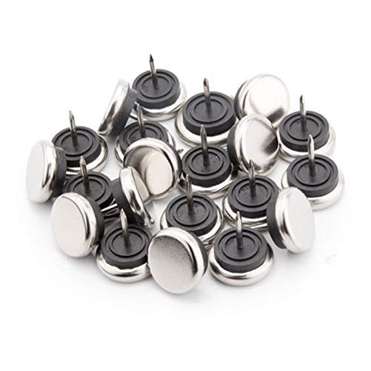 20pcs Round Heavy Duty Furniture Pads,Ulifestar Nail On Furniture Sliders Hardwood Floor Protectors Metal Nail On Glides for Chair Table Desk Cabinet Sofa Couch Leg Feet Non Slip Glides (Dia 32mm) - size: DIA 32mm