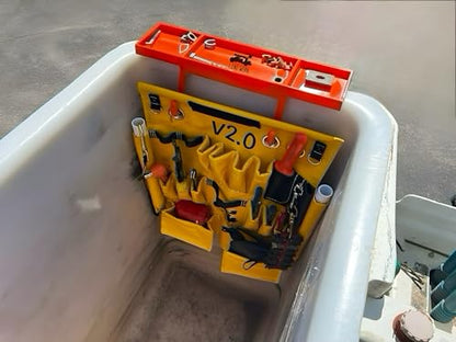 Flat Rack Tray for Utility & Lineman Buckets Glove-Friendly Work Tray with Raised Center for Small Parts Heavy-Duty Polymer Bucket Organizer