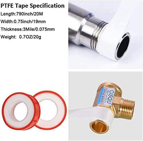 GCQ Teflon Tape, Thread Seal Tapes, PTFE Thread Seal Tape for Plumbers Sealant Tape for Leak Water Pipe Thread 3/4 inch x 790inch (10 Pack/White) - size: 3/4-790inch(10 Pack)