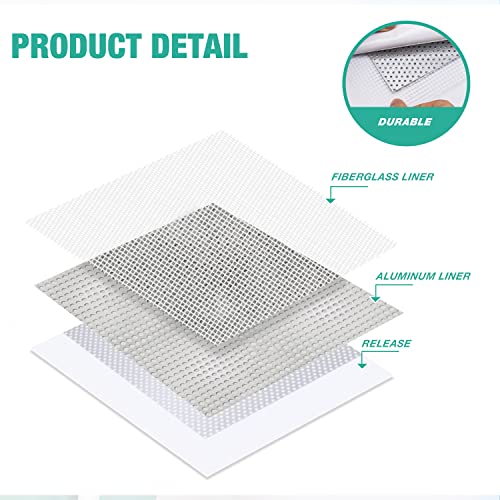 16Pcs Wall Patch Repair Kit - 4/6/8 Inch Drywall Repair Patch Kits- Aluminum Dry Wall Hole Patch for Large & Small Hole - Ceiling & Sheet Rock Repair Kit with Sandpaper & Putty Knife Scraper