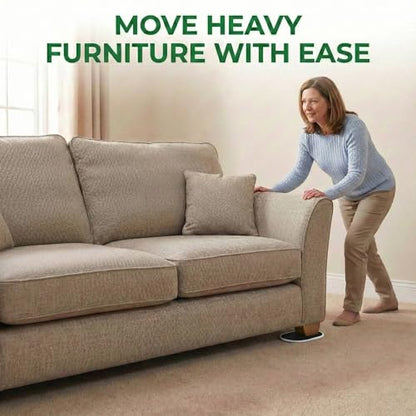 Extra Large Furniture Sliders for Carpet, 9.5 Inch Heavy Duty Reusable Moving Pads for Carpet and Hardwood Floors, Glides to Protect Surfaces and Easy Relocation - size: For Carpet - 4 PCS
