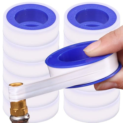 10Pcs Water Pipe Stop Leaks Sealing Tape Sink Drain Pipe Thread Duct Tapes Plumbing Fitting Repair Tool Waterproof PTFE Sealant Tape ﻿ - color: 10Pcs