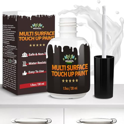 White Touch Up Paint, Appliance Cabinet Furniture Wood Touch Up Paint for Wall - style: 1.5 FlOz