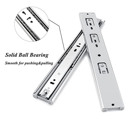 Gobrico 18-Inch Rear/Side Mount Soft Close Ball Bearing Drawer Slides with Brackets, Full Extension Heavy Duty Drawer Slides and Glides, 10Pairs - size: 18 Inch