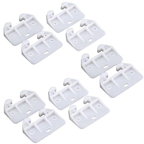 10 Pieces Plastic Drawer Guides Drawer Track Guides Replacement Parts Drawer Rail for Dressers Hutches and Drawer Systems