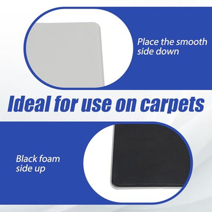 4 Pcs Furniture Sliders for Carpet, Square Carpet Furnitures Moving Pads, Heavy-Duty Furnitures Movers, Reusable Large Furniture Sliders, Floor Protectors for Carpets, Movers Easily and Safe (5 Inch)