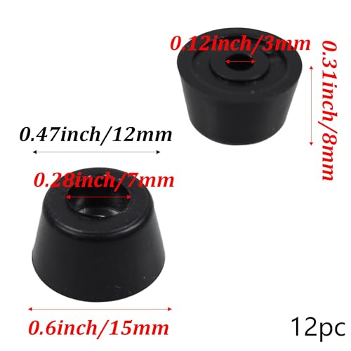 Rubber Cone-Shaped Machine Foot Shock-Absorbing pad, Instrument Chassis pad,Table and Chair Anti Slip Foot pad - size: 15*12*8