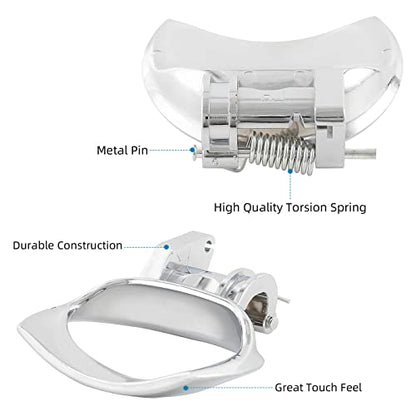 DEAL AUTO ELECTRIC PARTS Chrome Interior Door Handle, Front/Rear Passenger Right Side, with Metal Pin & Spring Replacement Kit, Compatible with 2006-2011 Chevy HHR, Replaces 19299613 20897806 - style: Right Front or Rear