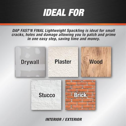 DAP FAST'N Final Lightweight Spackling - size: 32 Fl Oz (Pack of 1)