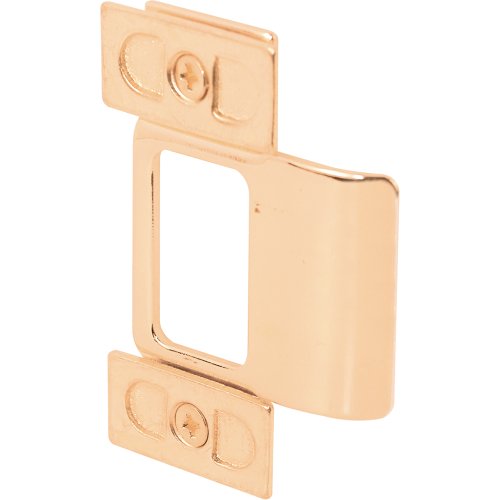 Prime-Line U 9486 2-1/8 In. Stamped Steel Brass Plated Adjustable Strike (Single Pack)
