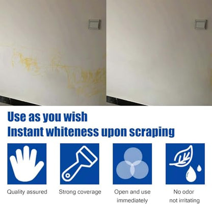 Drywall Repair Kit, White Wall Repair Paste, Multi-Functional Quick Drying Wall Mending Agent, for Cracks and Holes, with Scraper and Sandpaper