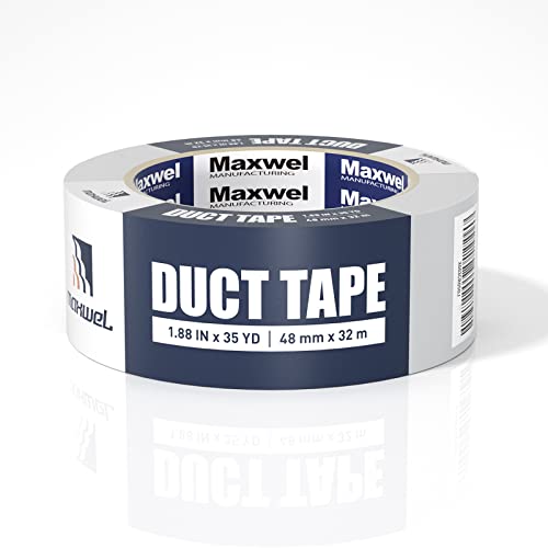 Duct Tape White Heavy Duty - 1.88 in 35 Yds Waterproof No Residue Strong Adhesive Duct Tape Tearable for Indoor Outdoor Use,Multi Purpose Home Repair - color: White