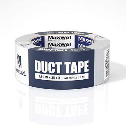 Duct Tape White Heavy Duty - 1.88 in 35 Yds Waterproof No Residue Strong Adhesive Duct Tape Tearable for Indoor Outdoor Use,Multi Purpose Home Repair - color: White