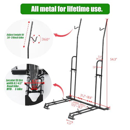 PHUNAYA Bike Stand,Vertical Bike Rack For Indoor Bike Storage,Upright Bicycle Stand Floor. (StyleA-2pack) - style: StyleA-2pack