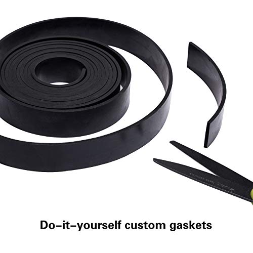 TORRAMI Neoprene Rubber Sheet Roll 1/8 (.125) Inch Thick x 12 Inch Wide x 48 Inch Long for DIY Gaskets, Pads, Seals, Crafts, Flooring,Cushioning of Anti-Vibration, Anti-Slip - size: 12" Wide X 48" Long, style: 1/8 (.125)" Thick